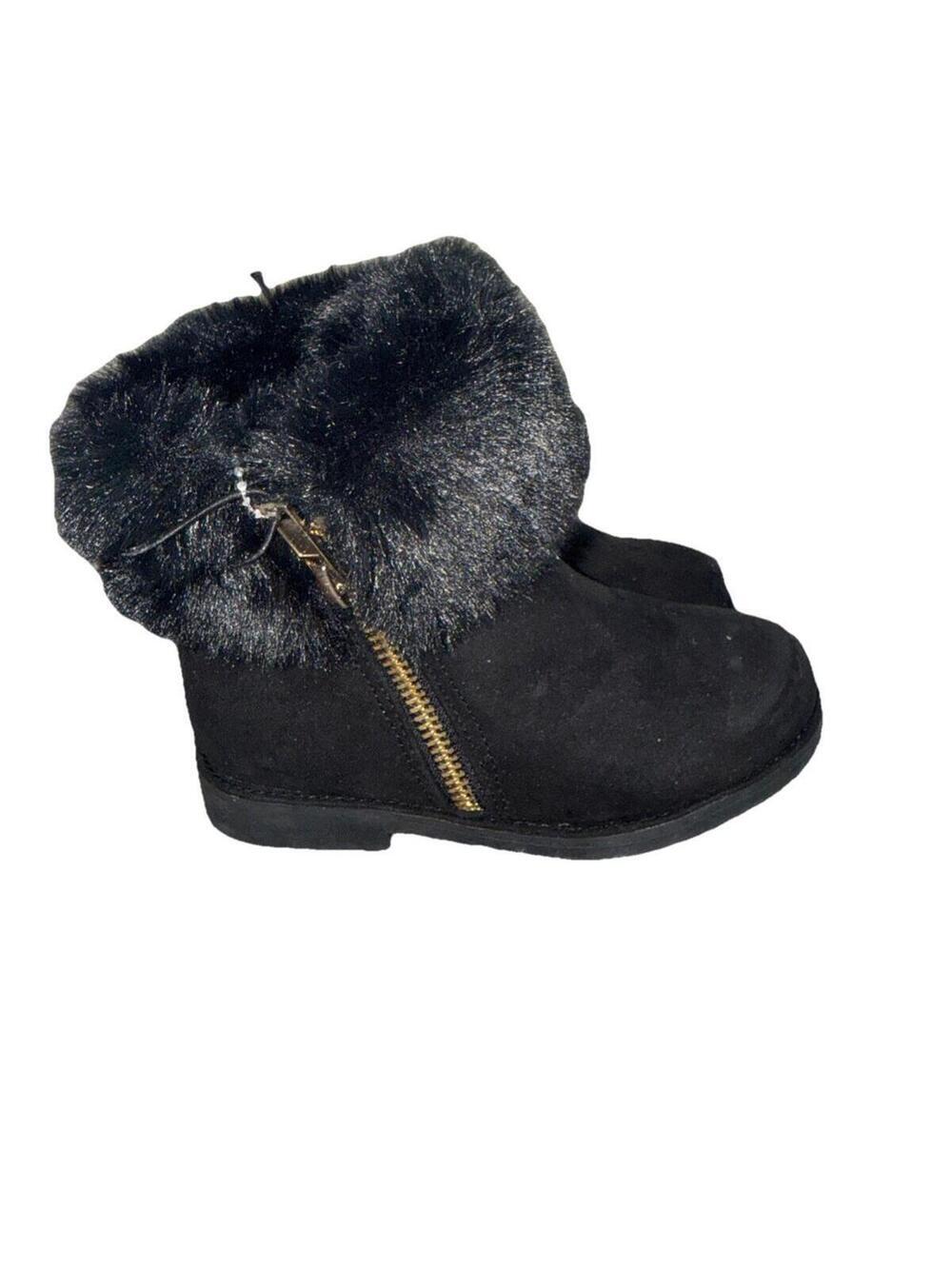 Self-Esteem Faux Fur Girls Ankle Boots Size 9 New No Box - Picture 3 of 4